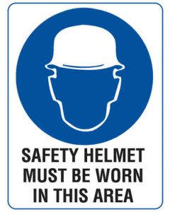 Safety Helmet Must Be Worn In This Area