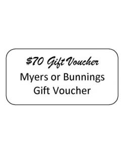$70 Myers or Bunnings Gift Voucher