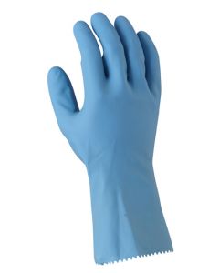BLUE LATEX-SILVER LINED GLOVES