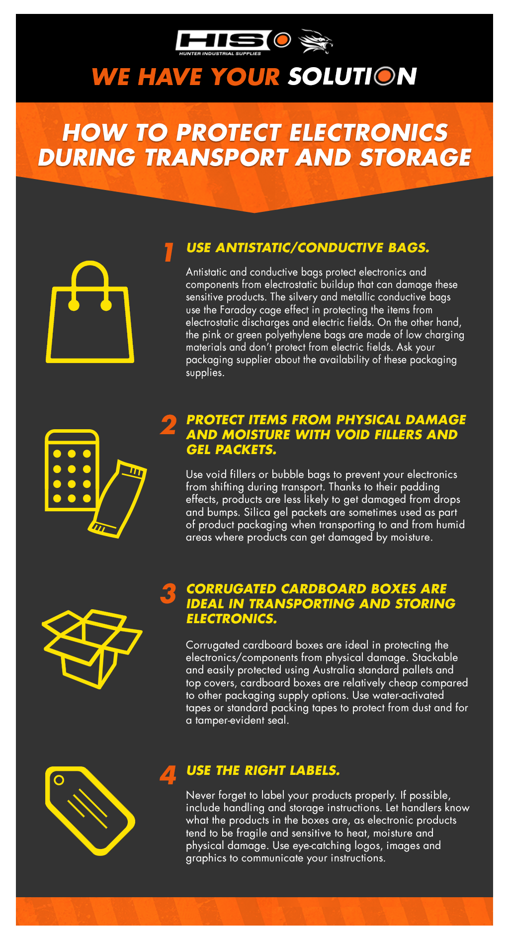 view the infographic on how to package electronics for transport